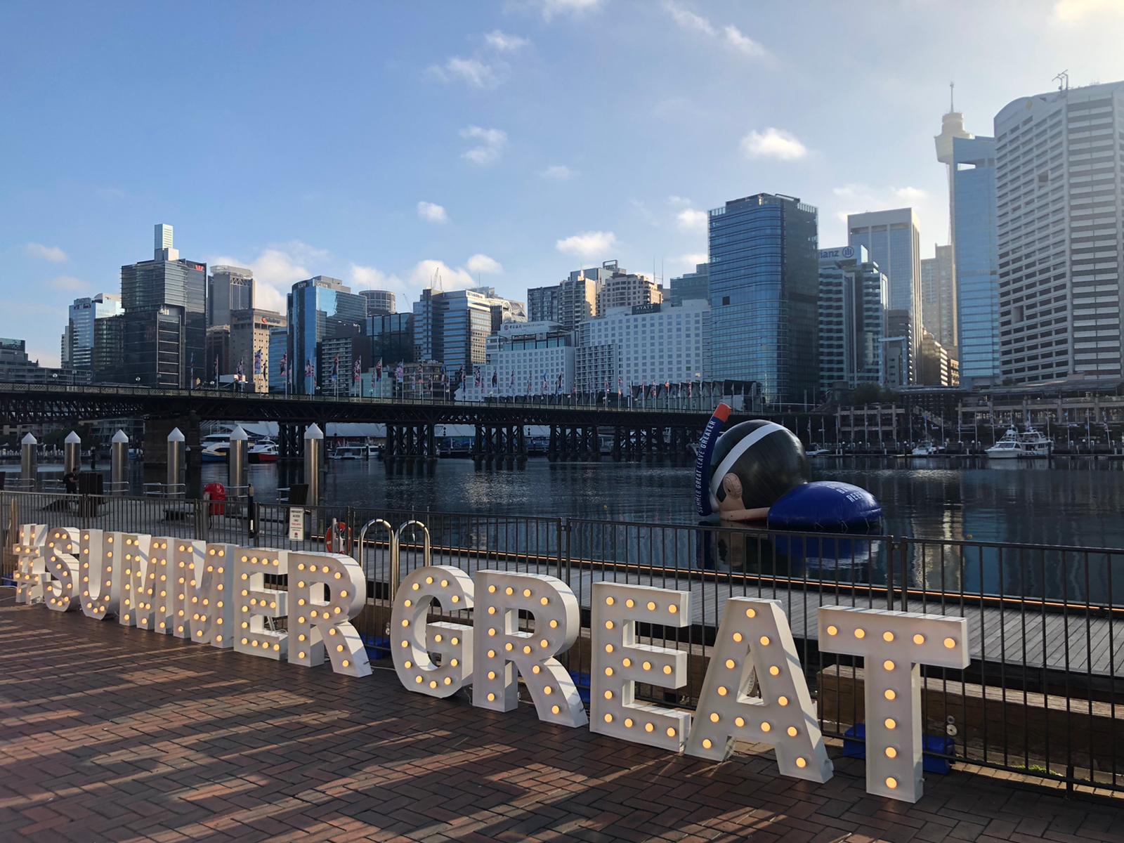 Giant Cairns snorkeller arrives in Sydney